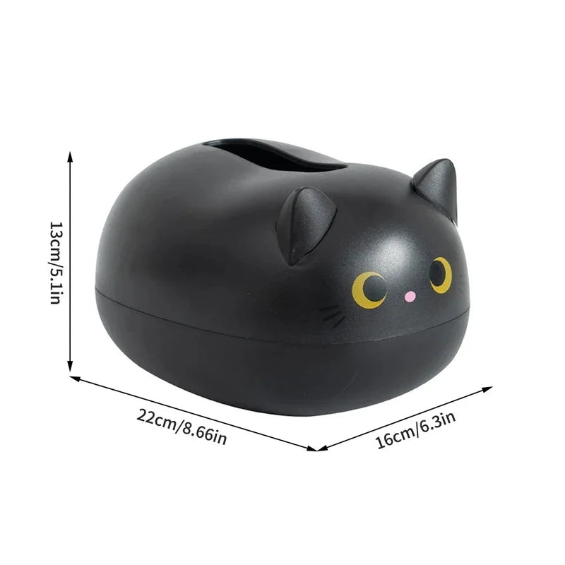 Cat Cartoon Tissue Box Cover with Toothpick Holder | Home Décor Tissue Box Cover Axl