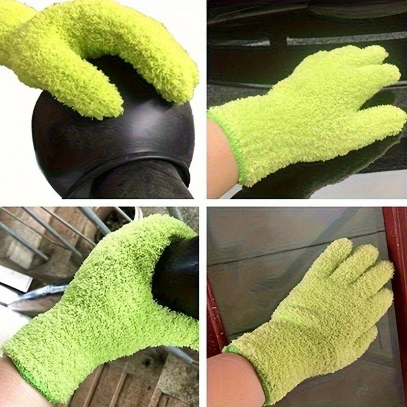 Microfiber Dusting Gloves – Stretchable Breathable Cleaning Mitts Microfiber Dusting Gloves Axl