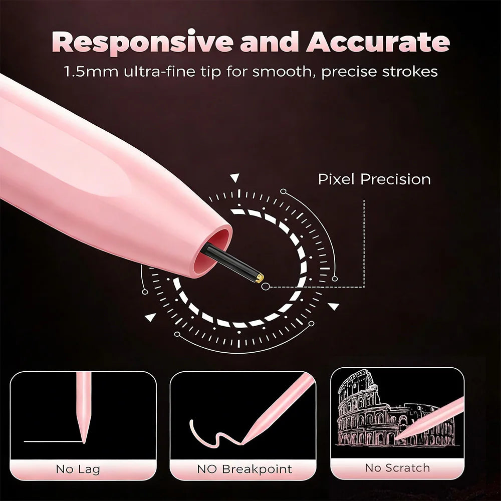 Universal Stylus Pen for iPad – Palm Rejection, USB-C Stylus Pen Axl