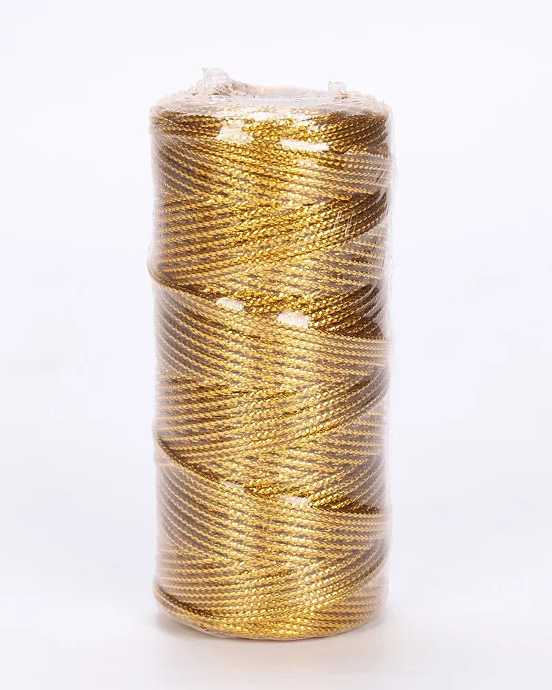 1.5mm Gold & Silver Metallic Macrame Cord – 100M Craft Rope Metallic Craft Cord Axl A gold
