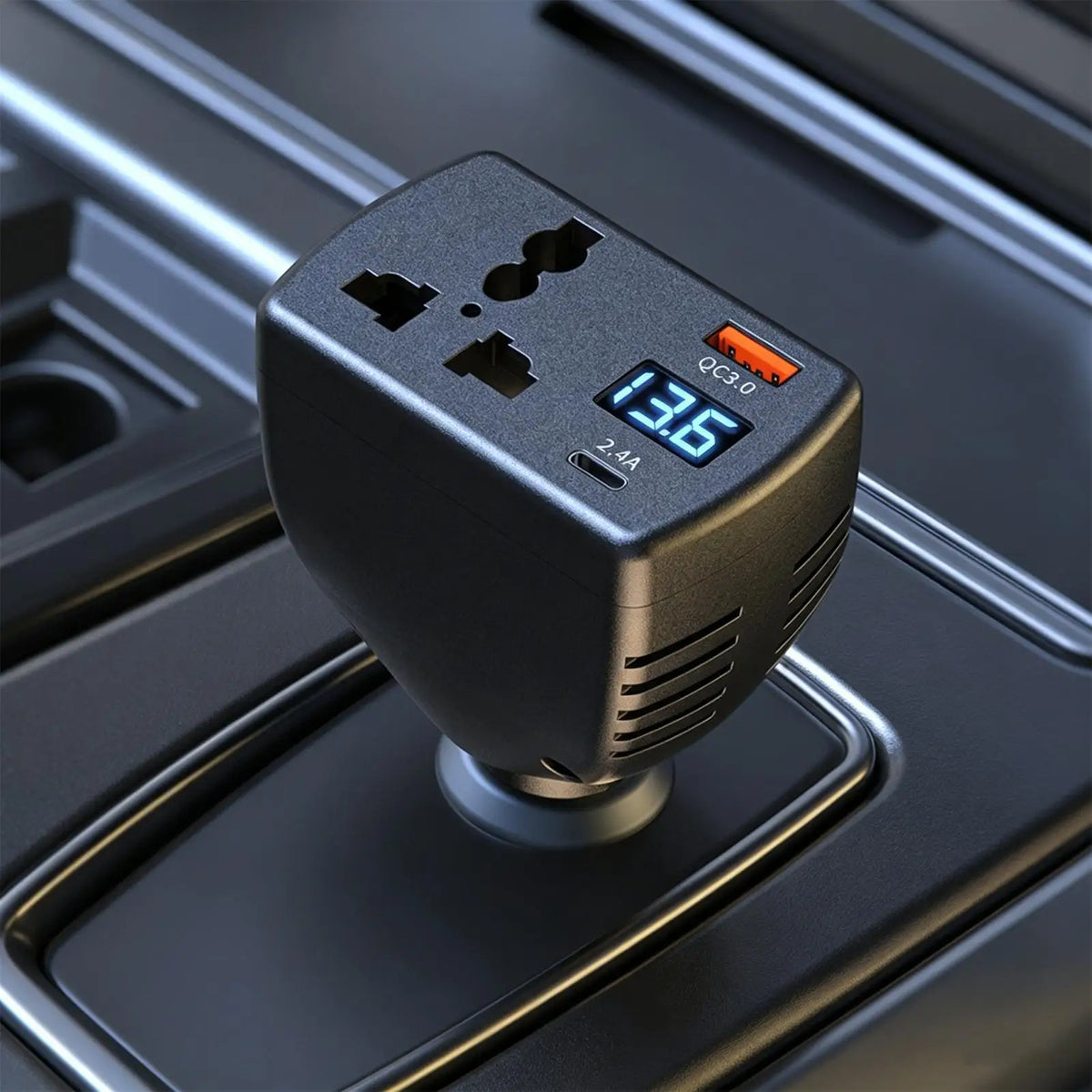 150W Car Power Inverter 12V to 220V | USB-C & Digital Display Car Power Inverter Axl