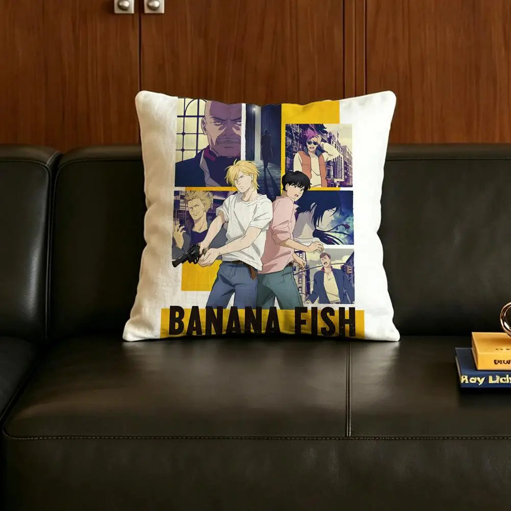 Anime Banana Fish Linen Cushion Cover | Sofa & Bedroom Décor Linen Cushion Cover Axl