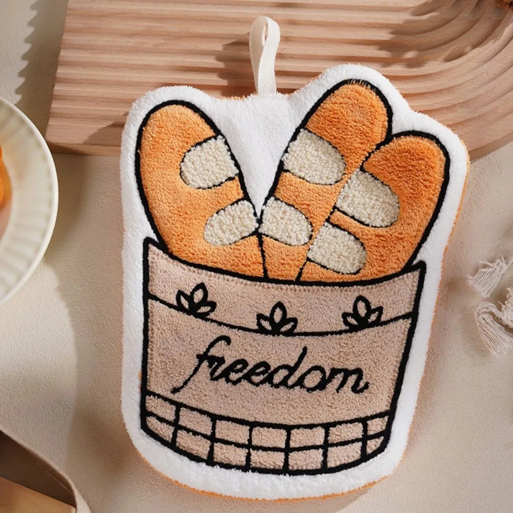 Coffee Print Hand Towel – Soft Absorbent Terry Cloth Kitchen Towel Kitchen Hand Towel Axl 4