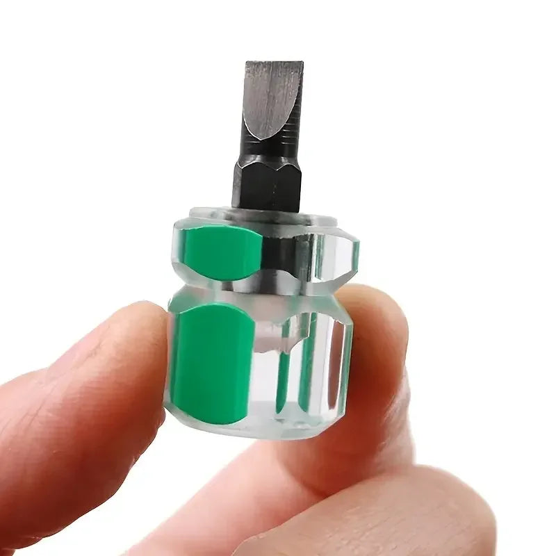 Mini Flat & Cross Screwdriver Set – 2PC Short Handle Tool Mini Screwdriver Set Axl