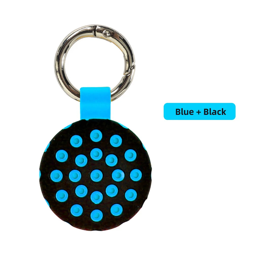 Silicone AirTag Case with Keychain – Pet Collar & Key Holder AirTag Silicone Case Axl Blue