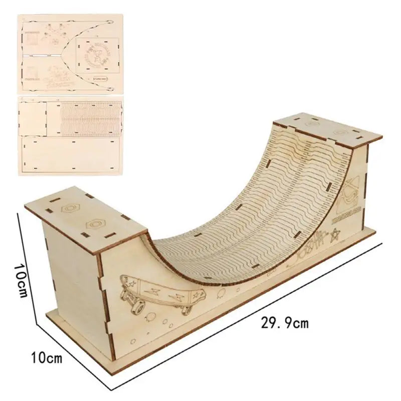 Wooden Finger Skateboard Display & Storage Rack – Kids Stand Fingerboard Display Rack Axl C