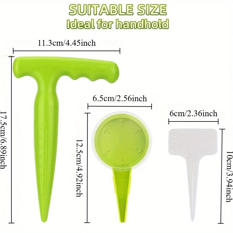 Garden Seed Sower Tool Set – Adjustable Handheld Seeder Kit Garden Seeding Tool Axl