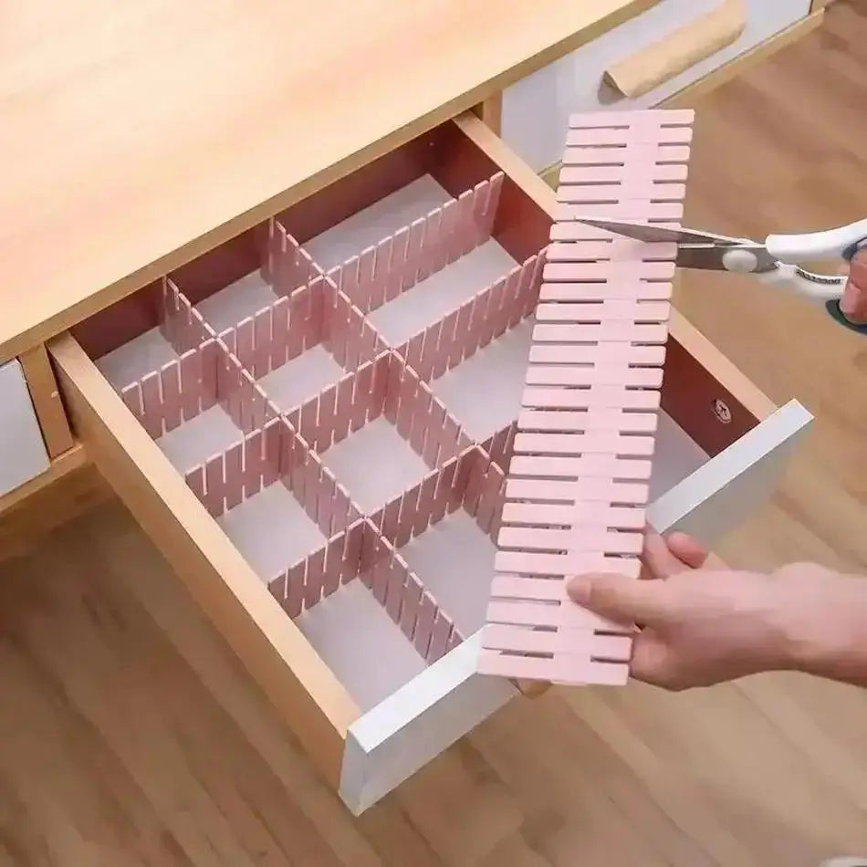 Plastic Drawer Dividers – Adjustable Organizer 4-Pack Drawer Organizer Axl