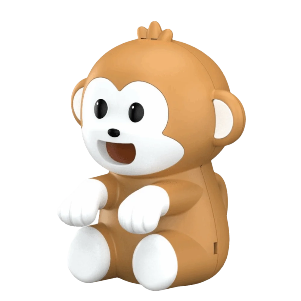 Cartoon Monkey Portable Food Cooling Fan – USB Rechargeable Baby Food Cooling Fan Axl Brown