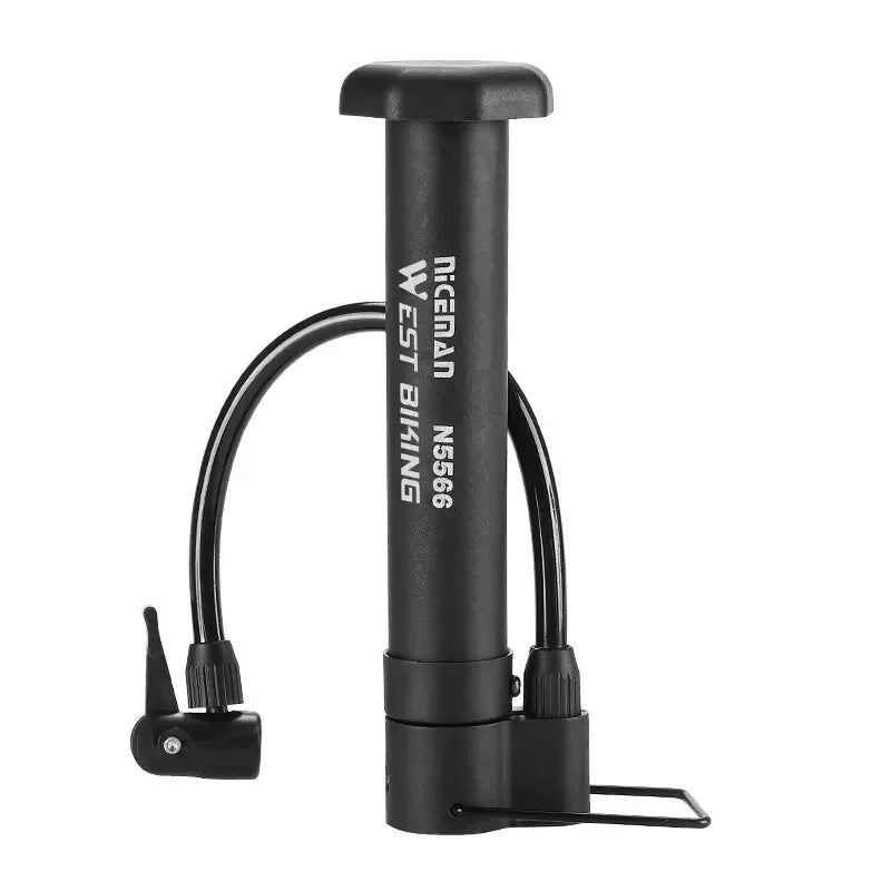 WEST BIKING 80 PSI Manual Bike Pump | Schrader Valve Floor Pump Manual Bike Pump Axl black