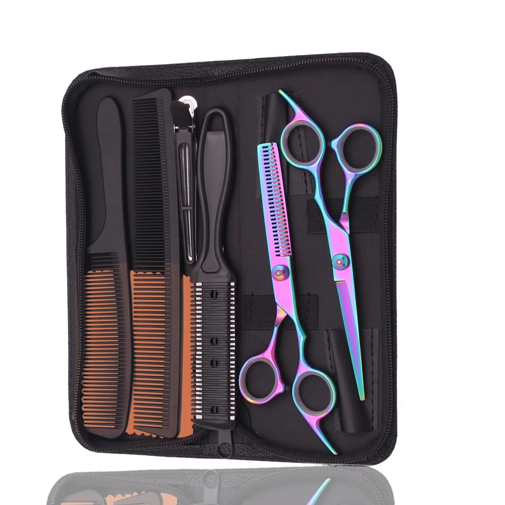 Professional 6-Inch Hair Scissors Set – Cutting & Thinning Shears Hair Scissors Set Axl