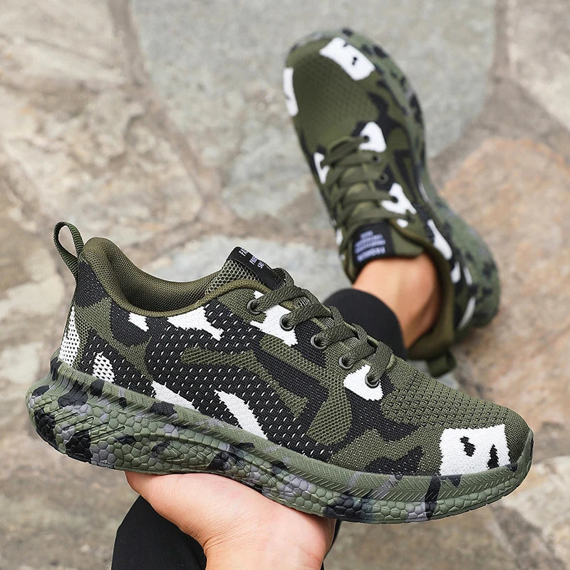 ZULIWAGN Men's Camo Mesh Sneakers – Lightweight & Breathable Men's Sneakers Axl