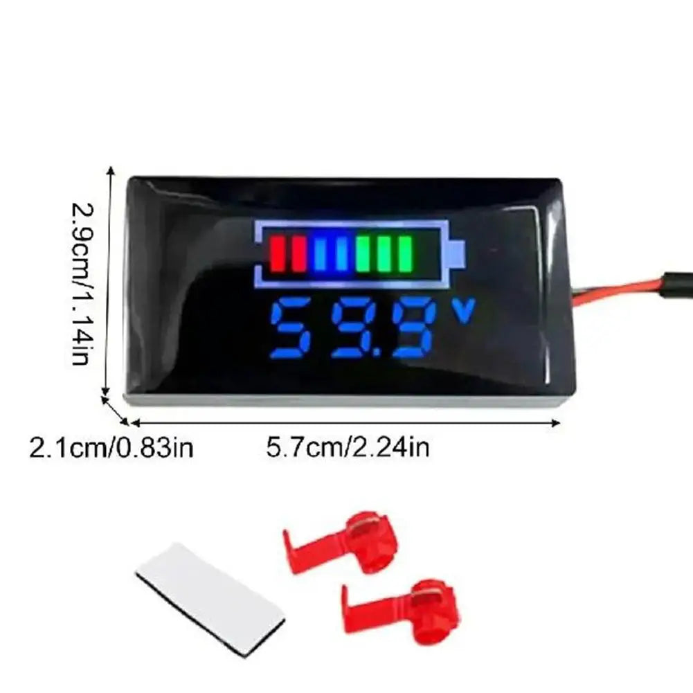 Mini LED Digital Voltmeter DC 12V–150V | Motorcycle EV Panel Digital Panel Voltmeter Axl blue China Mainland