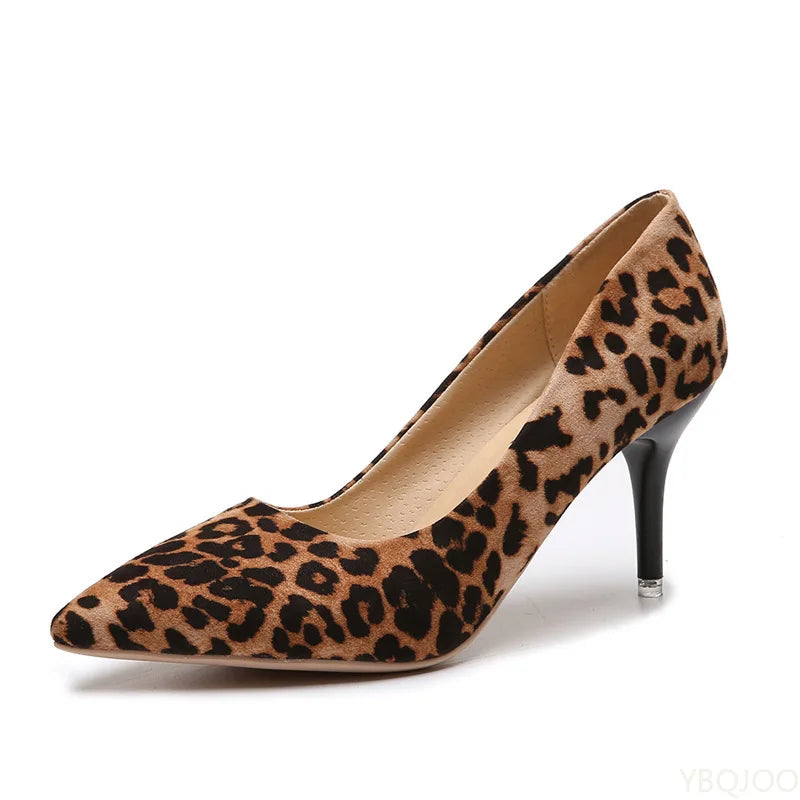 Women's Leopard Print Stiletto Pumps | Pointed Toe Heels Stiletto Pumps Axl