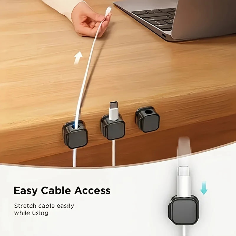 6-Pack Magnetic Cable Organizer Clips for Desk & Nightstand Cable Organizer Clips Axl