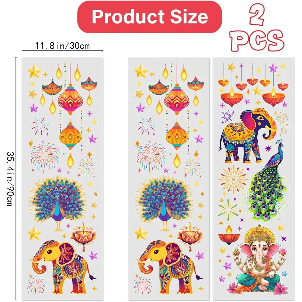 Elephant PVC Wall Stickers – Waterproof Self-Adhesive Decals 2pc Wall Decal Stickers Axl