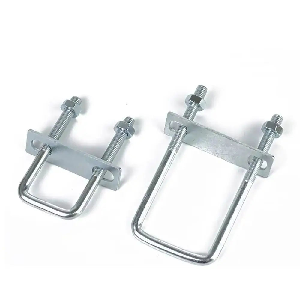 M8 Square Tube U-Clamp | Galvanized Q235 Carbon Steel + Baffle Tube Clamp Axl