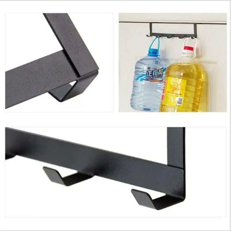 Over-Door Wrought Iron Hook – No-Drill Storage Rack Over-Door Hook Axl