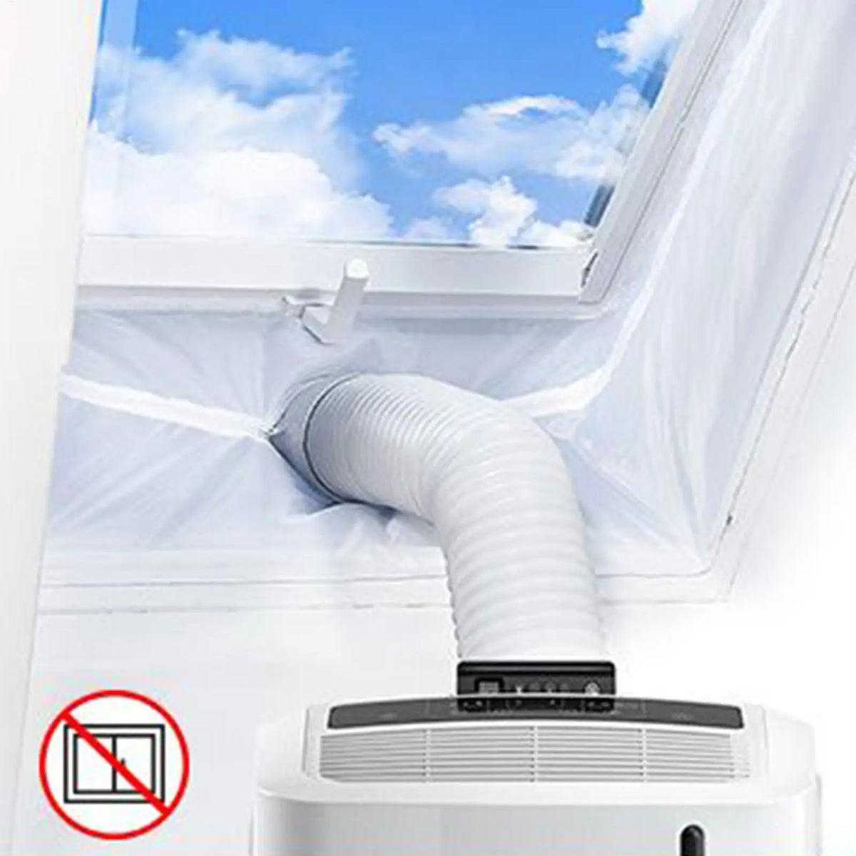 Portable AC Window Sealing Kit – Waterproof Vent Draft Guard AC Window Seal Kit Axl