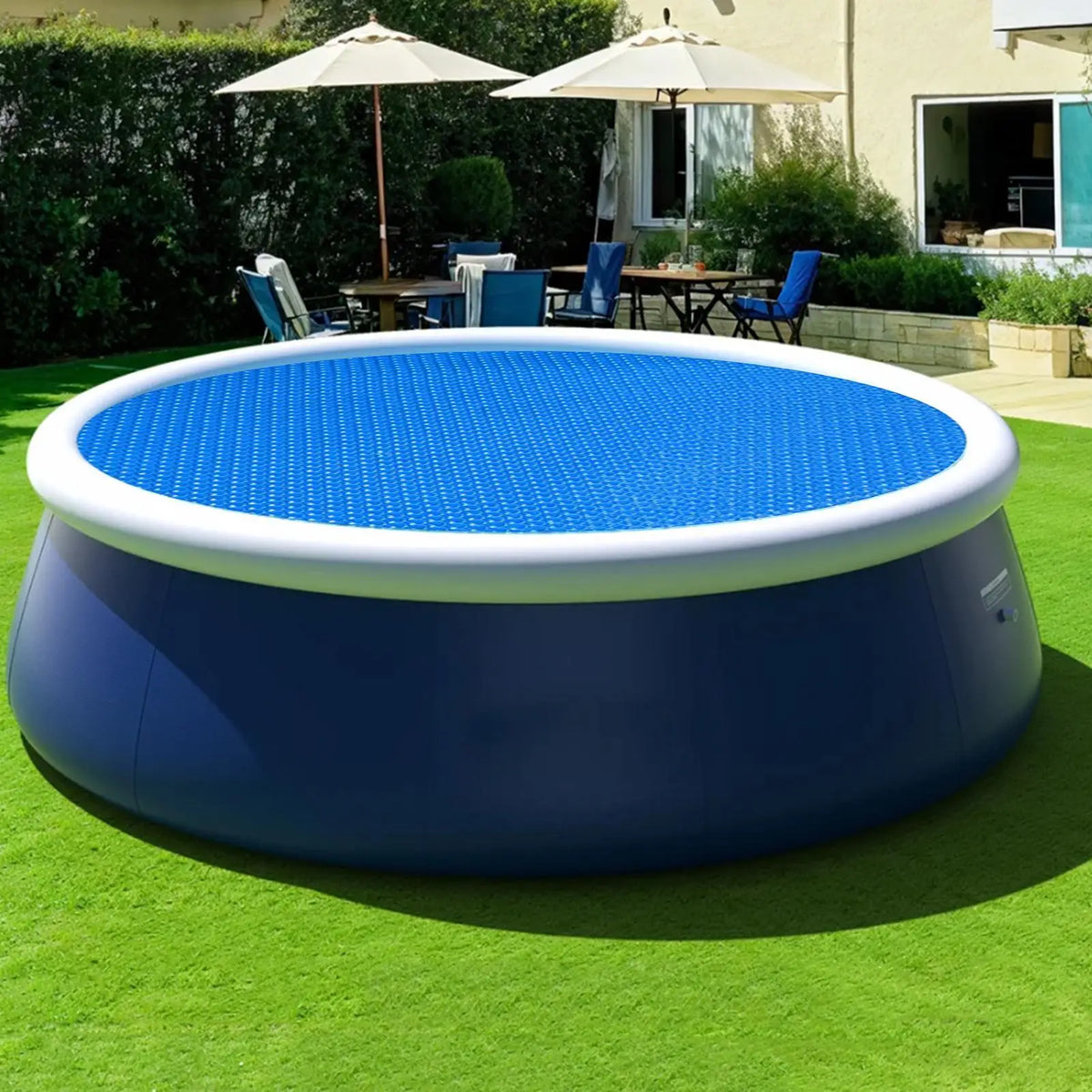 Round Solar Pool Cover – PE Bubble Blanket 6–12 FT Sizes Solar Pool Cover Axl