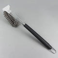 Steel Wire BBQ Grill Cleaning Brush – Heavy-Duty Scrubber BBQ Grill Brush Axl 3headed steel strip