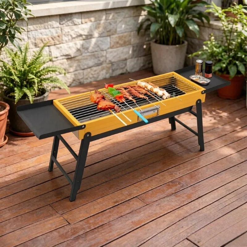 Portable Foldable Charcoal BBQ Grill – Camping & Picnic Portable Charcoal Grill Axl