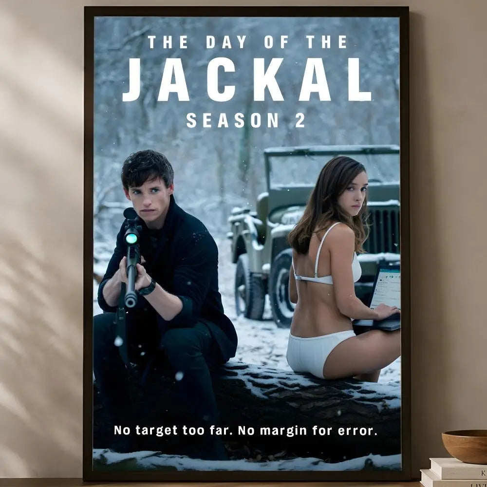 Day of the Jackal TV Poster – Self-Stick HD Waterproof Wall Art Wall Art Poster Axl White02 60X90cmNoframe