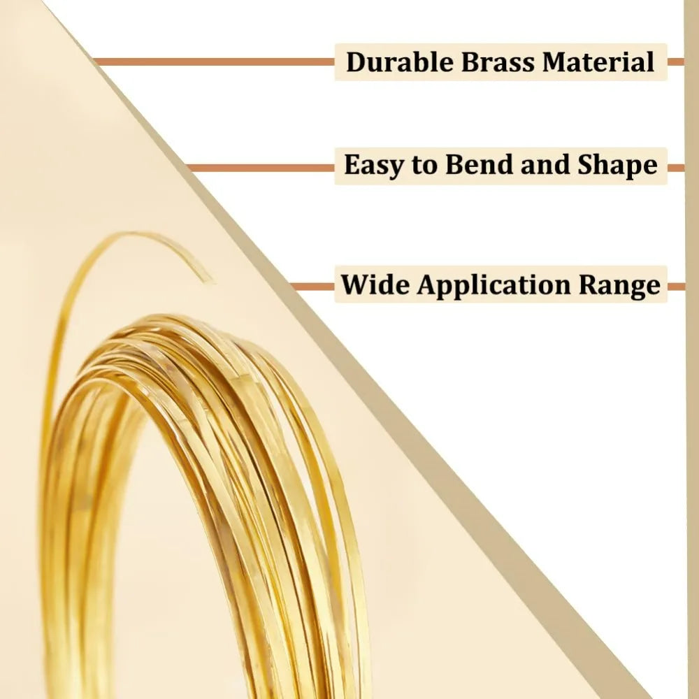 32 Gauge Flat Brass Bezel Wire – 2 Rolls 39 Ft Jewelry Wire Jewelry Craft Wire Axl
