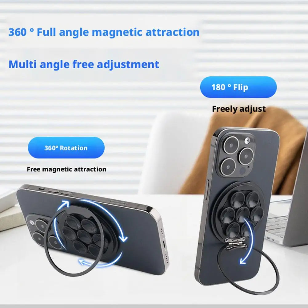 Magnetic Phone Holder with Suction Cup & Cosmetic Mirror Magnetic Phone Mount Axl