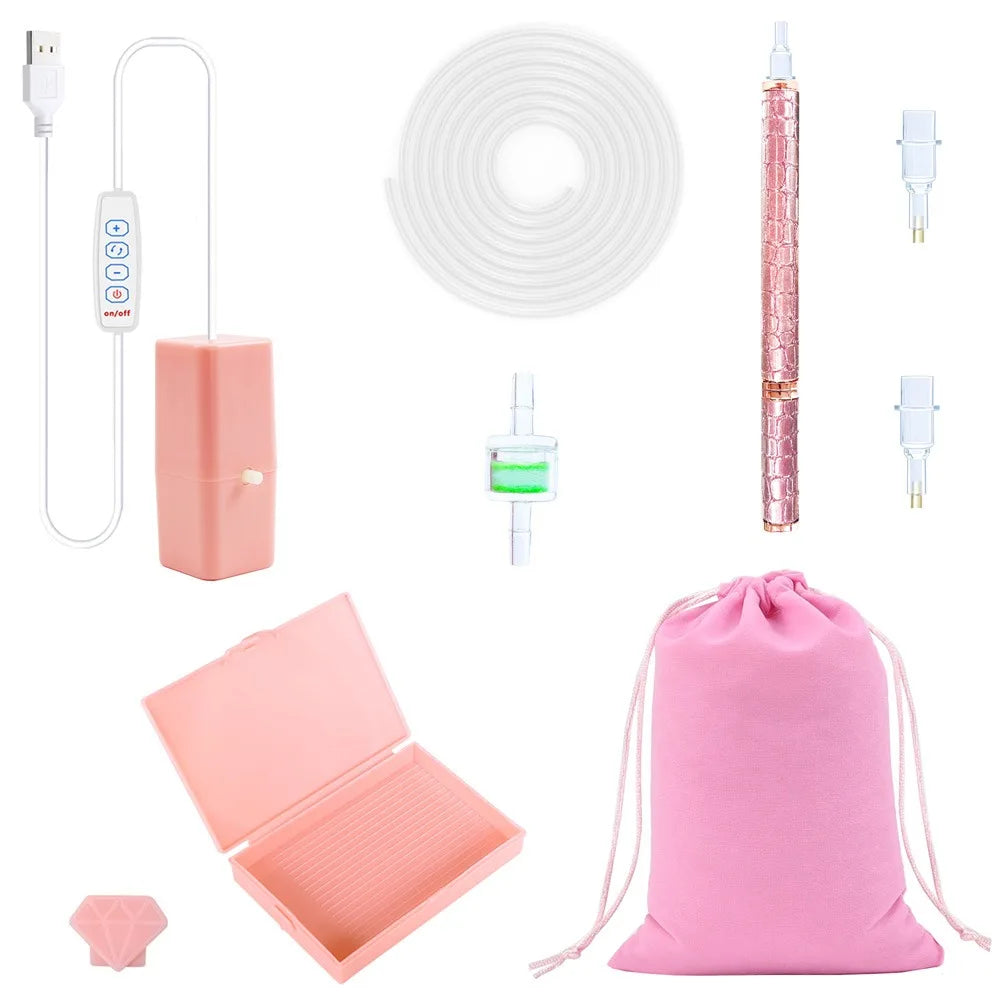 Electric Vacuum Diamond Painting Pen Kit – USB Suction Tool Diamond Painting Tool Axl Pink-C