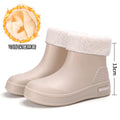 Women's Mid-Calf Rain Boots – Anti-Slip Lined Water Shoes Women's Rain Boots Axl 36 Short white cotton