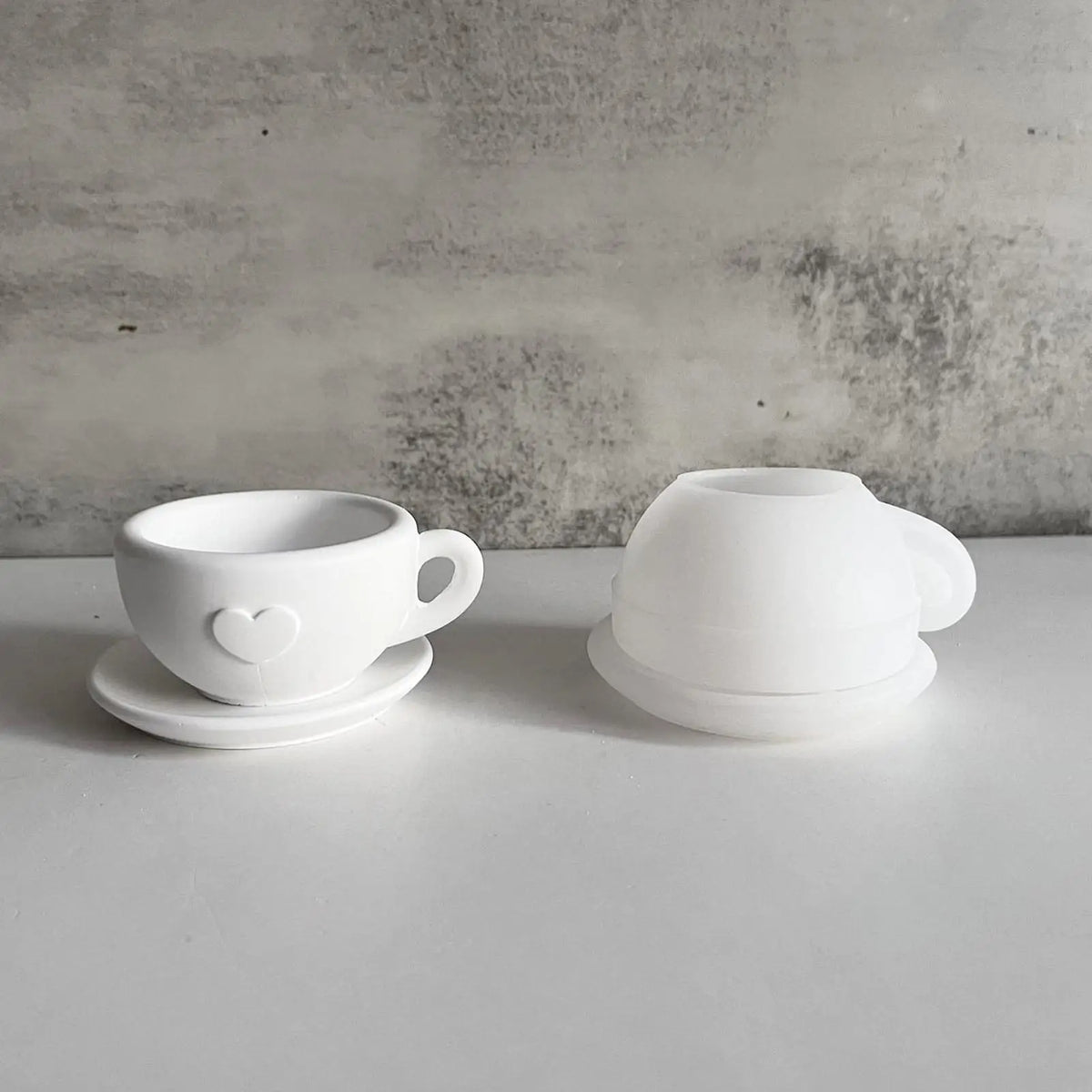 Tea Cup Silicone Candle Mold – DIY Resin Soap & Plaster Kit Silicone Craft Mold Axl As show