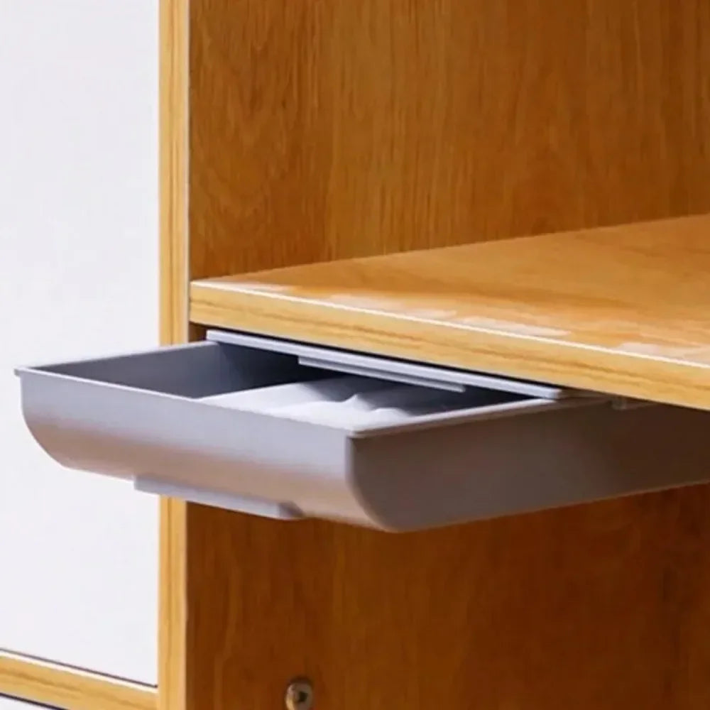Under Desk Storage Drawer – Self-Adhesive Hidden Organizer Tray Desk Drawer Organizer Axl