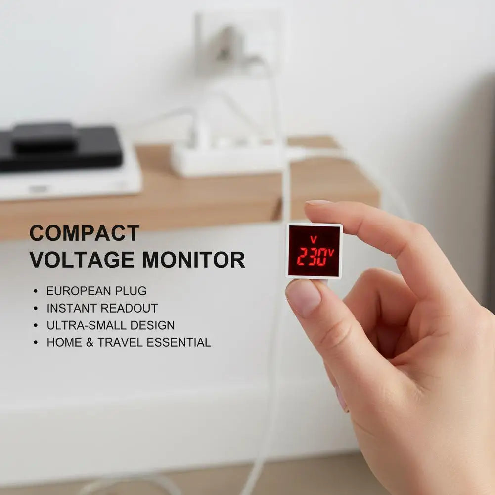 AC 50-500V LED Digital Voltmeter – EU Plug Voltage Tester Digital Voltmeter Axl
