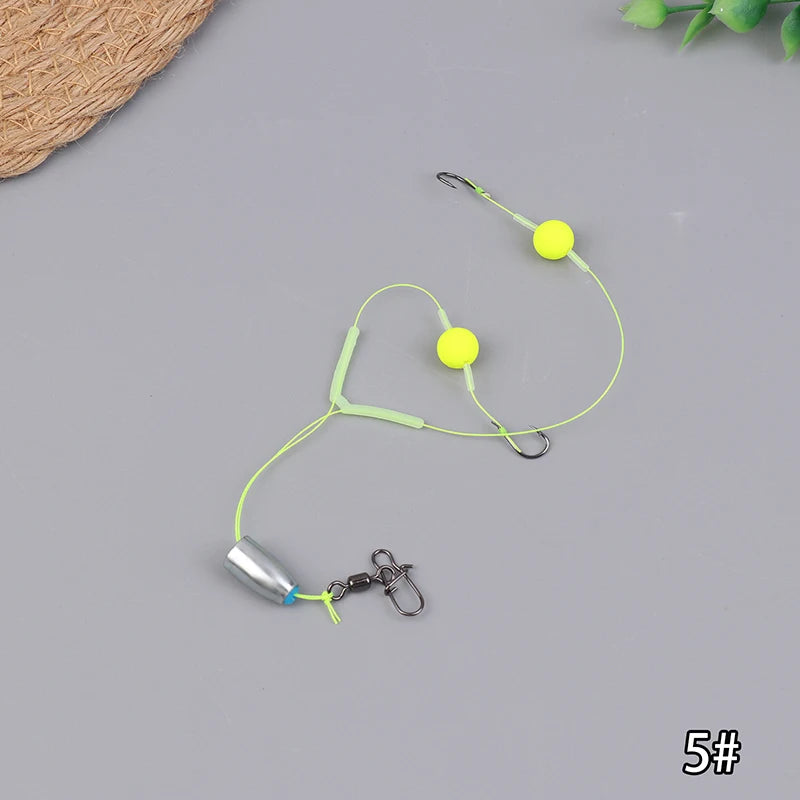 Double Hook Carp Hair Rig – Anti-Eject Ready Made Fishing Rig Carp Fishing Rig Axl Hook 5
