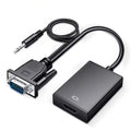 VGA to HDMI Adapter Cable with Audio – Full HD 1080p VGA HDMI Adapter Axl black-1pcs