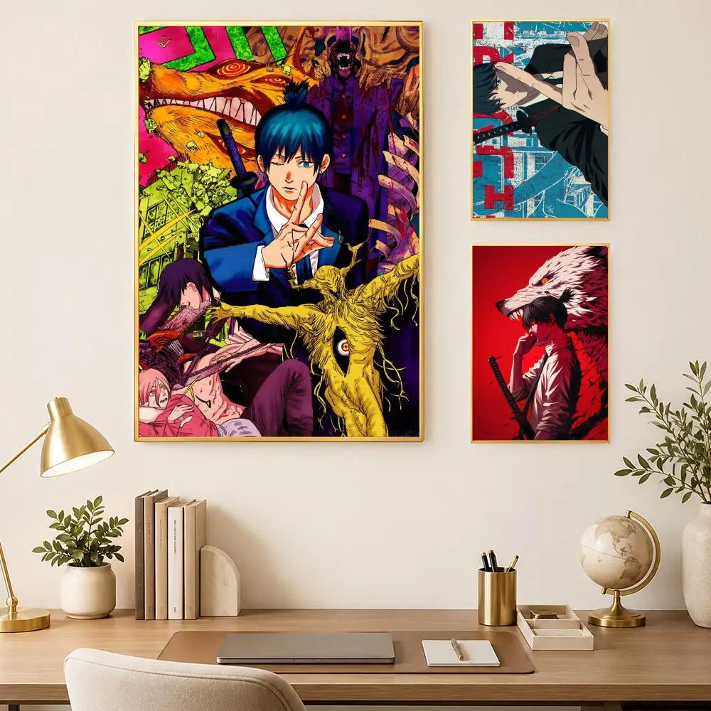 Anime Aki Hayakawa Self-Stick Wall Art Poster | HD Waterproof Anime Wall Poster Axl