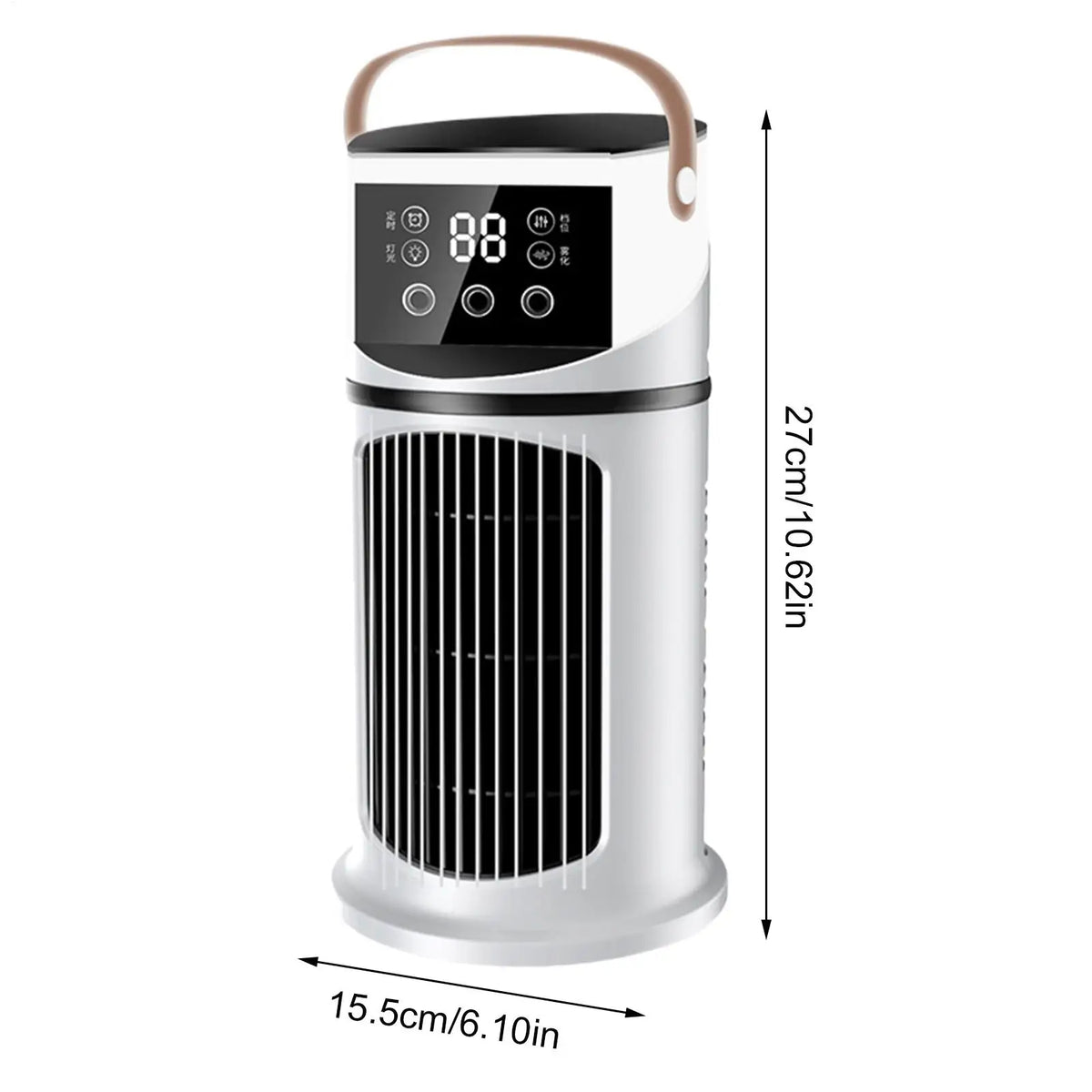 9-Speed USB Desktop Tower Fan with Mist & LED Light Desktop Tower Fan Axl