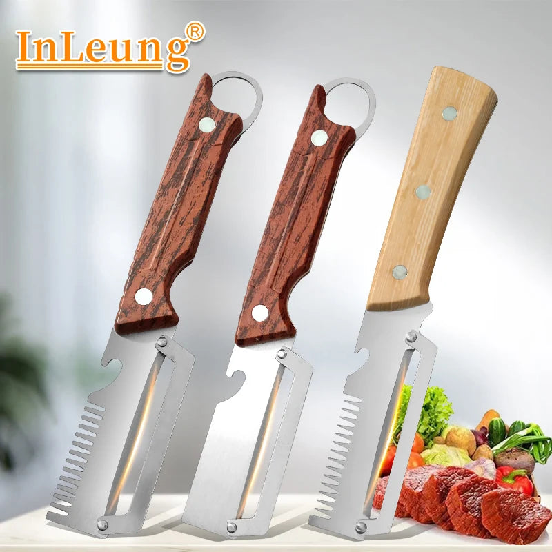 3-in-1 Stainless Steel Vegetable Peeler, Shredder & Bottle Opener Vegetable Peeler Axl