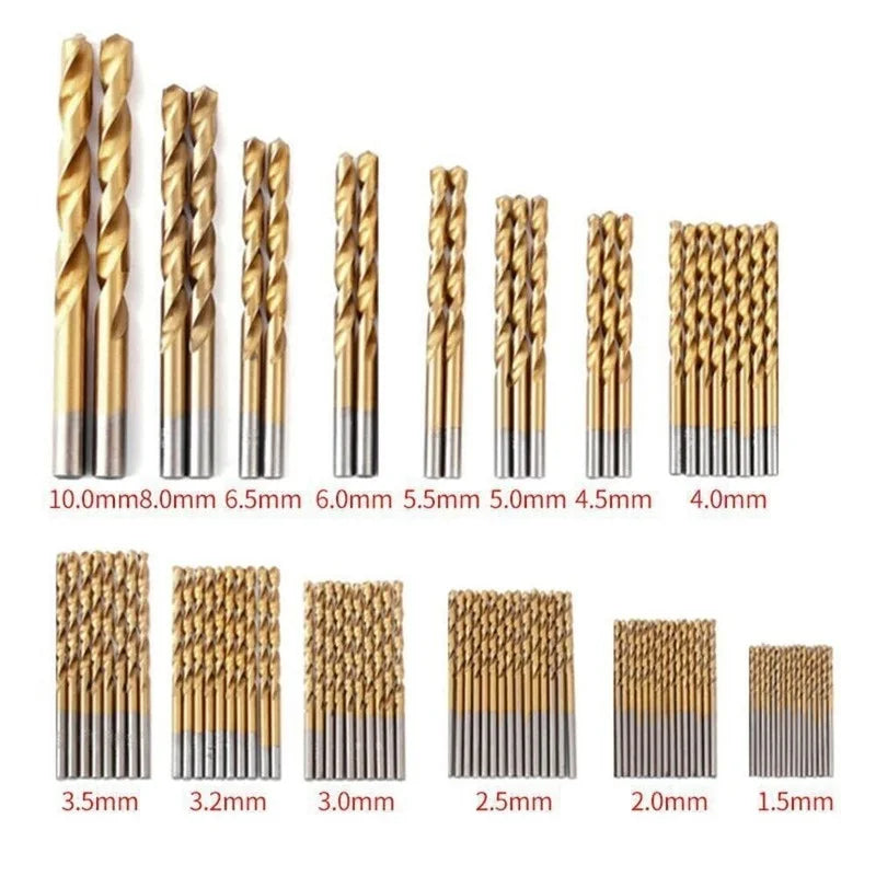 99-Piece HSS Metric Drill Bit Set – Stainless Steel & Hard Metals HSS Drill Bit Set Axl