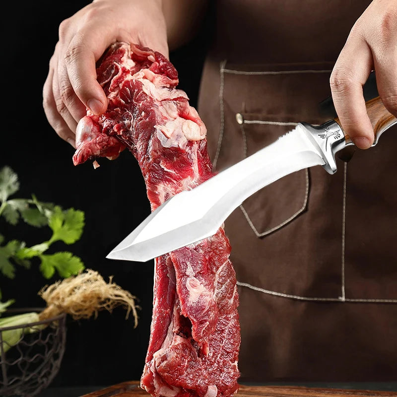 Japanese Chef's Knife – Sharp Stainless Blade & Wood Handle Chef's Kitchen Knife Axl