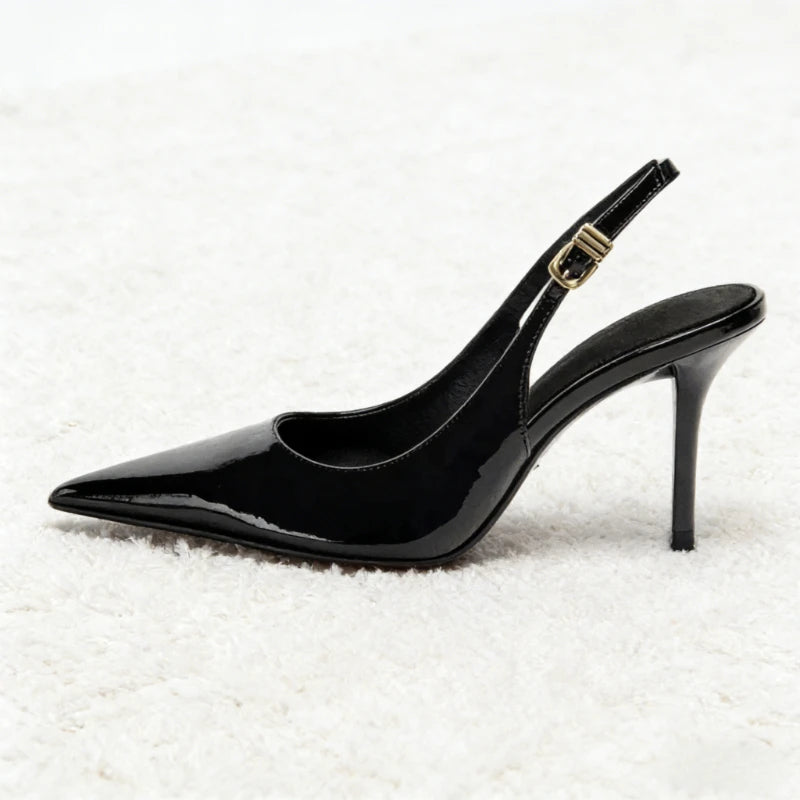 Women's Patent Leather Pointed Toe Pumps & Ankle Strap Heels Patent Leather Pumps Axl