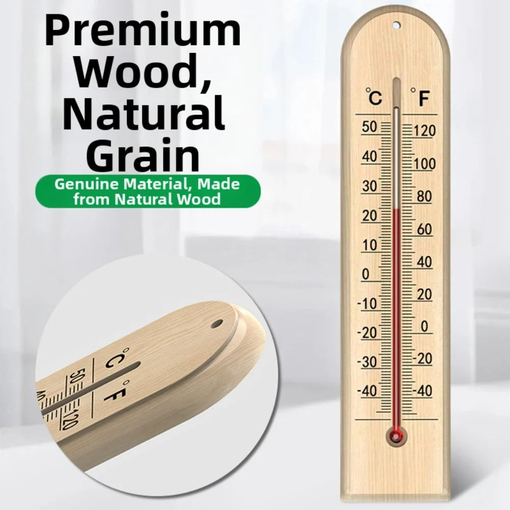 Wooden Indoor & Outdoor Thermometer – Garden, Patio & Greenhouse Outdoor Thermometer Axl