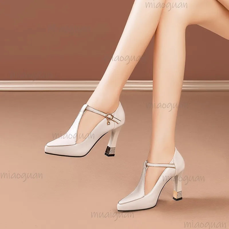 Hollow Out Women's High Heel Sandals – Ankle Buckle Strap Pumps Stiletto Heel Sandals Axl