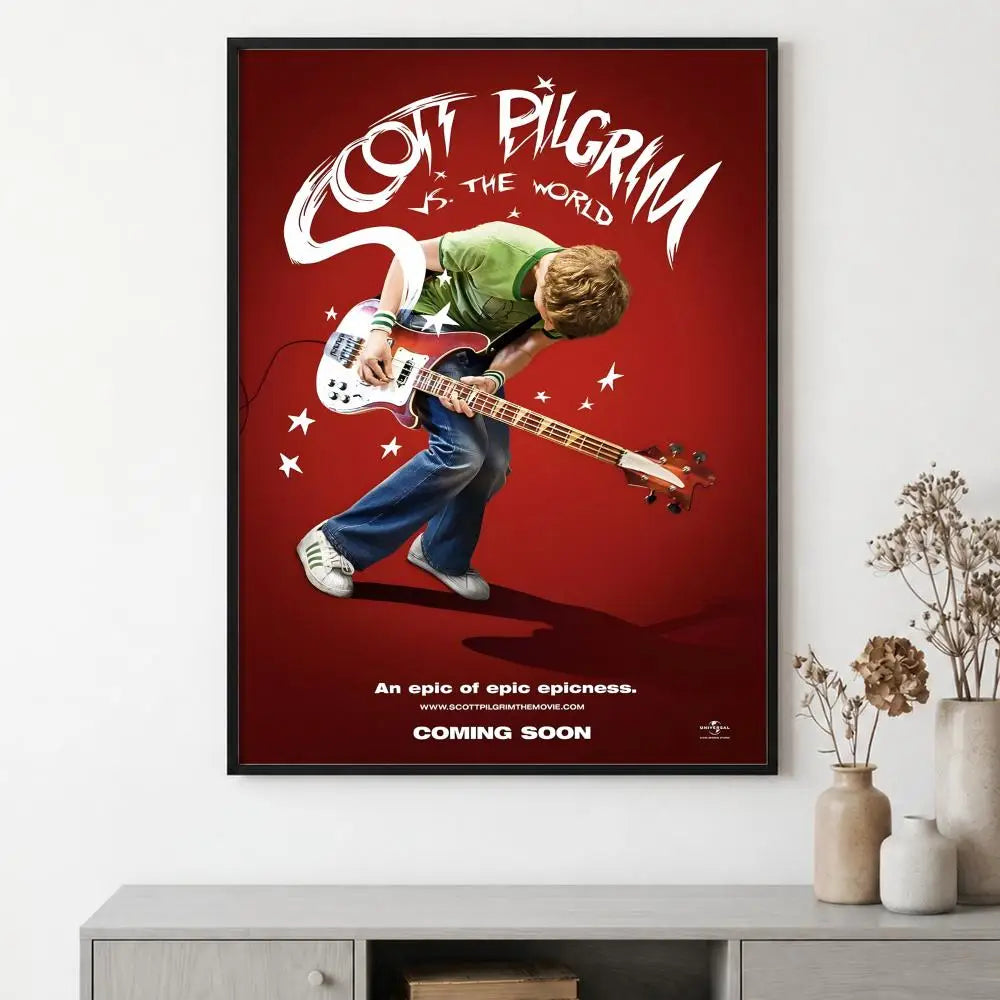 Scott Pilgrim Movie Poster – HD Waterproof Wall Art Print Movie Wall Poster Axl