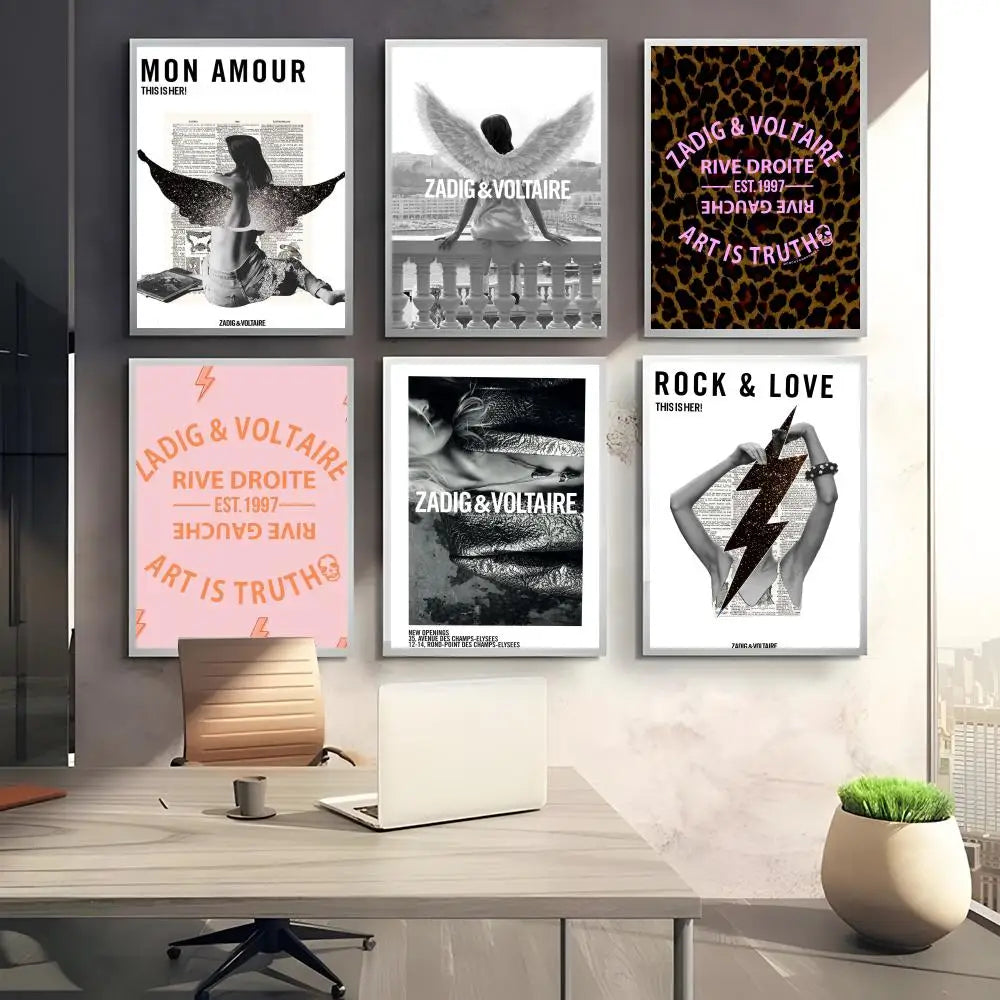 Modern Fashion Wall Poster – Self-Adhesive Art Sticker for Home Wall Art Poster Axl