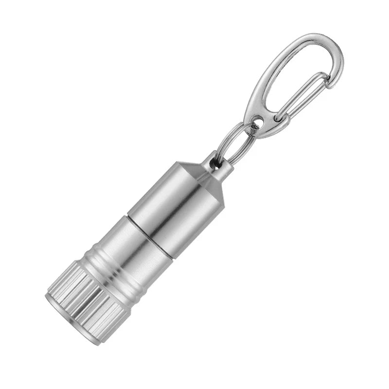 Mini LED Keychain Flashlight – Compact Pocket Torch for Camping Keychain Flashlight Axl Silver