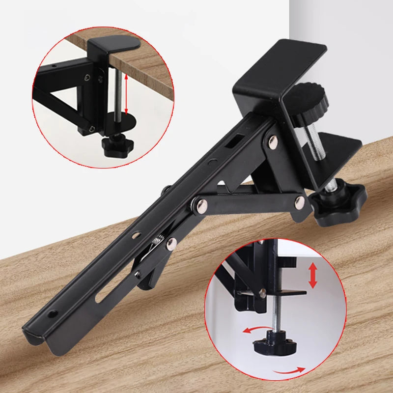 L-Shaped Foldable Desk Extension Bracket – Punch-Free Shelf Desk Extension Bracket Axl