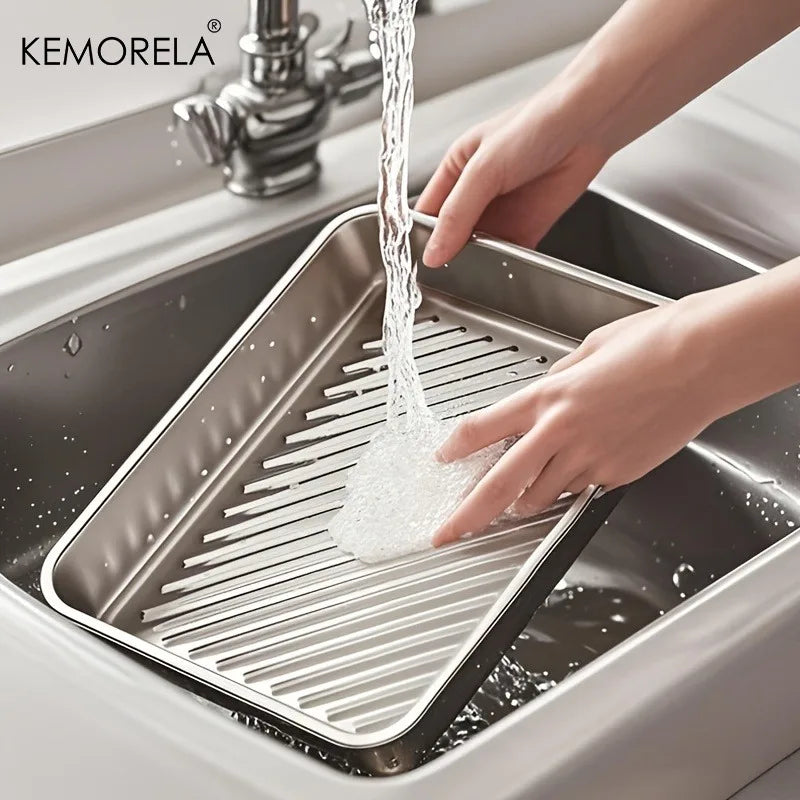 KEMORELA 3-Pc Stainless Steel Food Containers – Airtight Stackable Food Storage Containers Axl