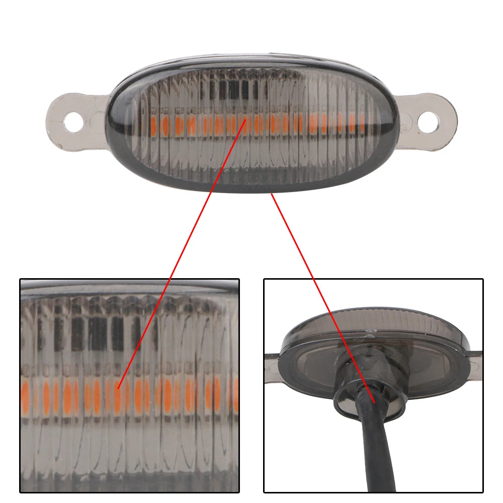 LED Amber Eagle Eye Grille Light Kit – 12V Universal 6 SMD Automotive Grille Light Axl